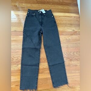 Madewell black straight leg jeans W24